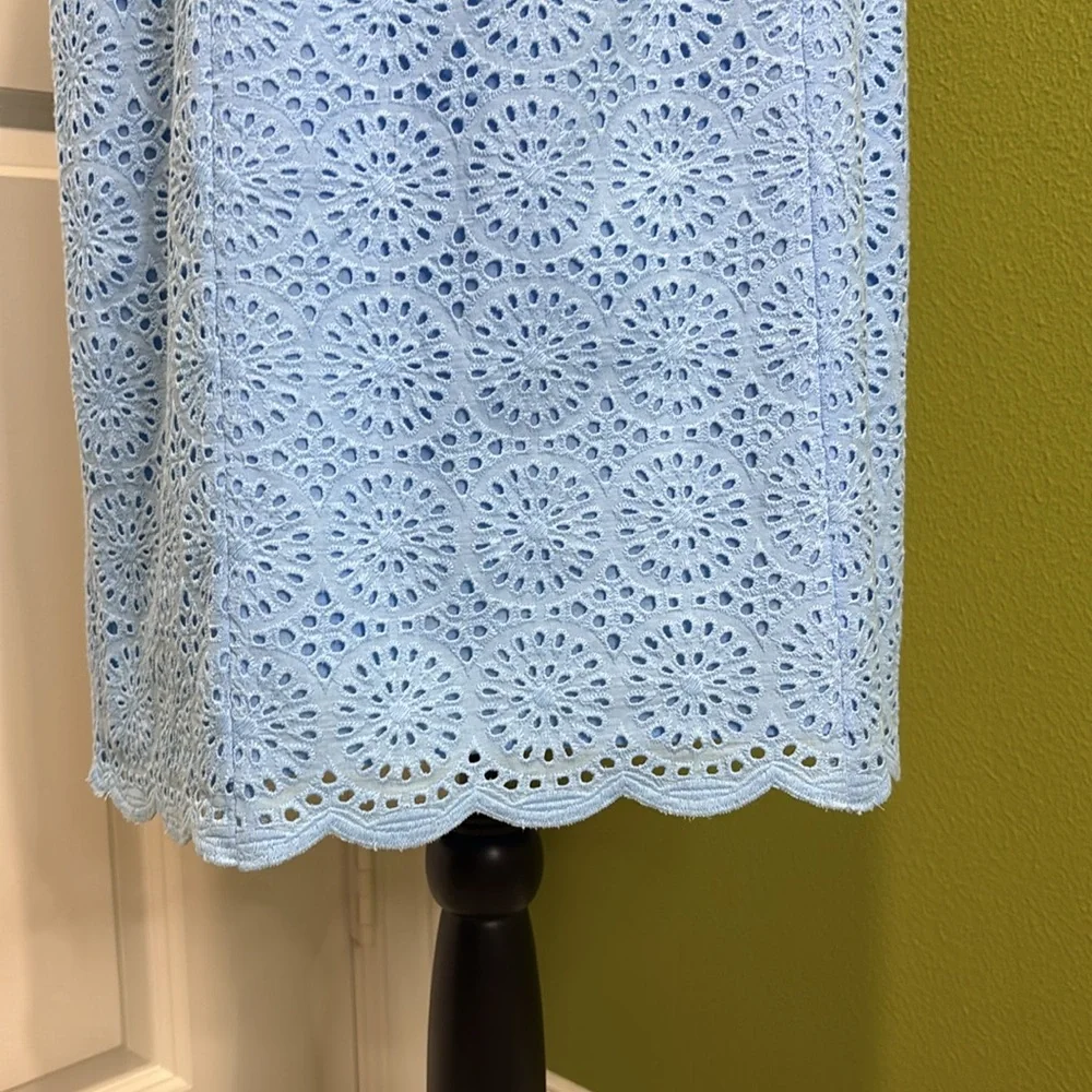 Lilly Pulitzer Ryann Eyelet Shift Dress Frenchie Blue Kaleidoscope NWT S… - Picture 10 of 14